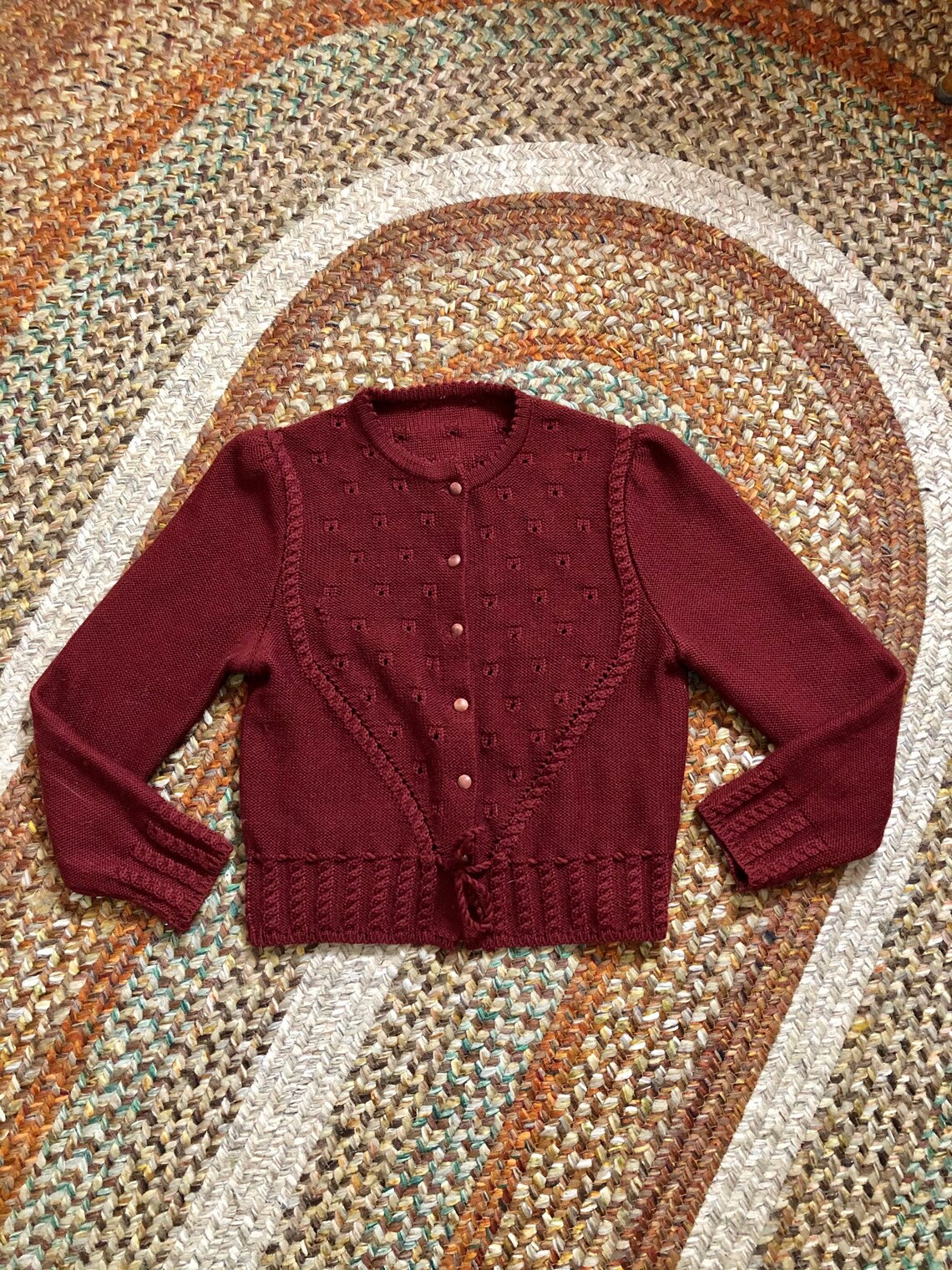 women's cranberry colored sweater