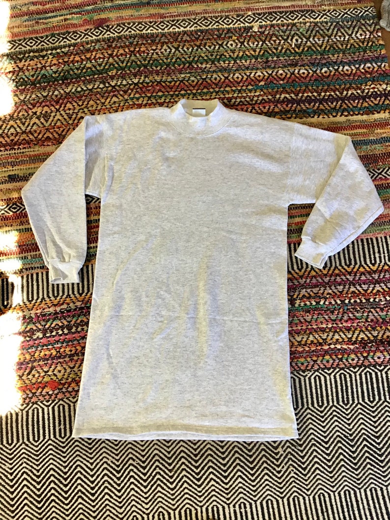 Fun 1980\u2019s90\u2019s vintage heather grey sweatshirt dress women\u2019s size large
