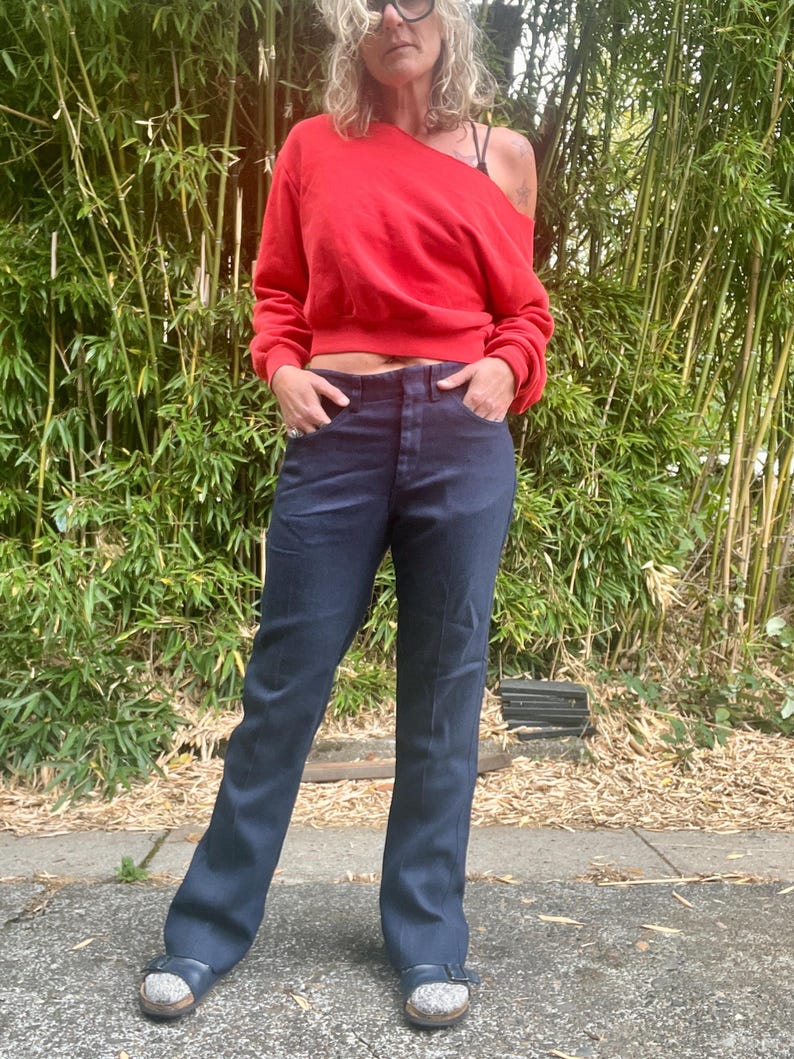 LEE fastback vintage 1970’s flared/bootcut trouser pants men’s or women’s size 31 waist image 2