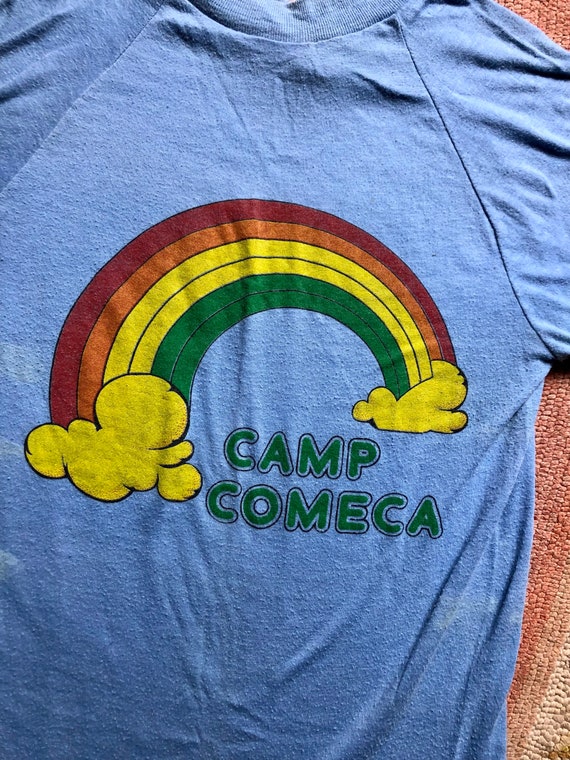 Vintage 1970’s/80’s rainbow Camp Comeca T-shirt w… - image 3