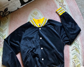 Vintage 1980's BIKE brand track jacket mens or women's size medium/small large