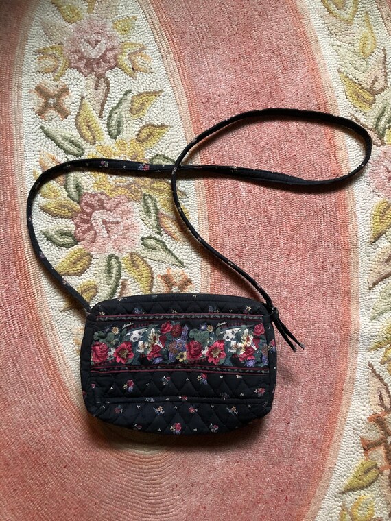 Adorable 1980’s vintage floral quilted cotton pur… - image 1