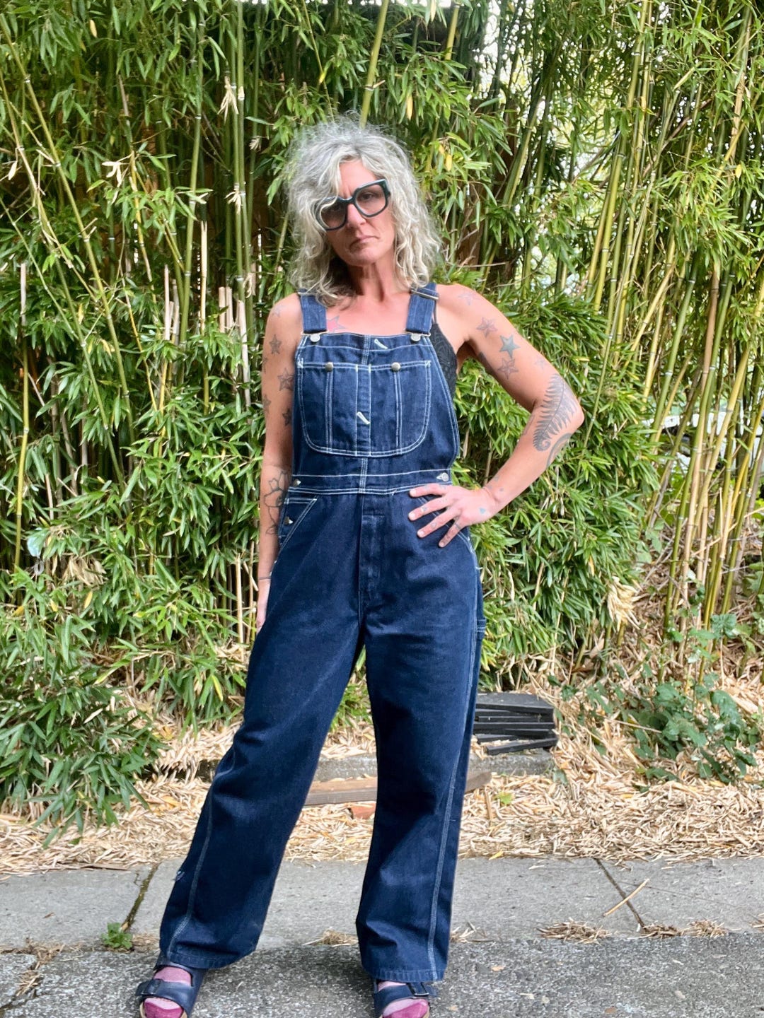 Sears Roebucks 1980's Vintage Dark Denim Overalls Men's or Women's