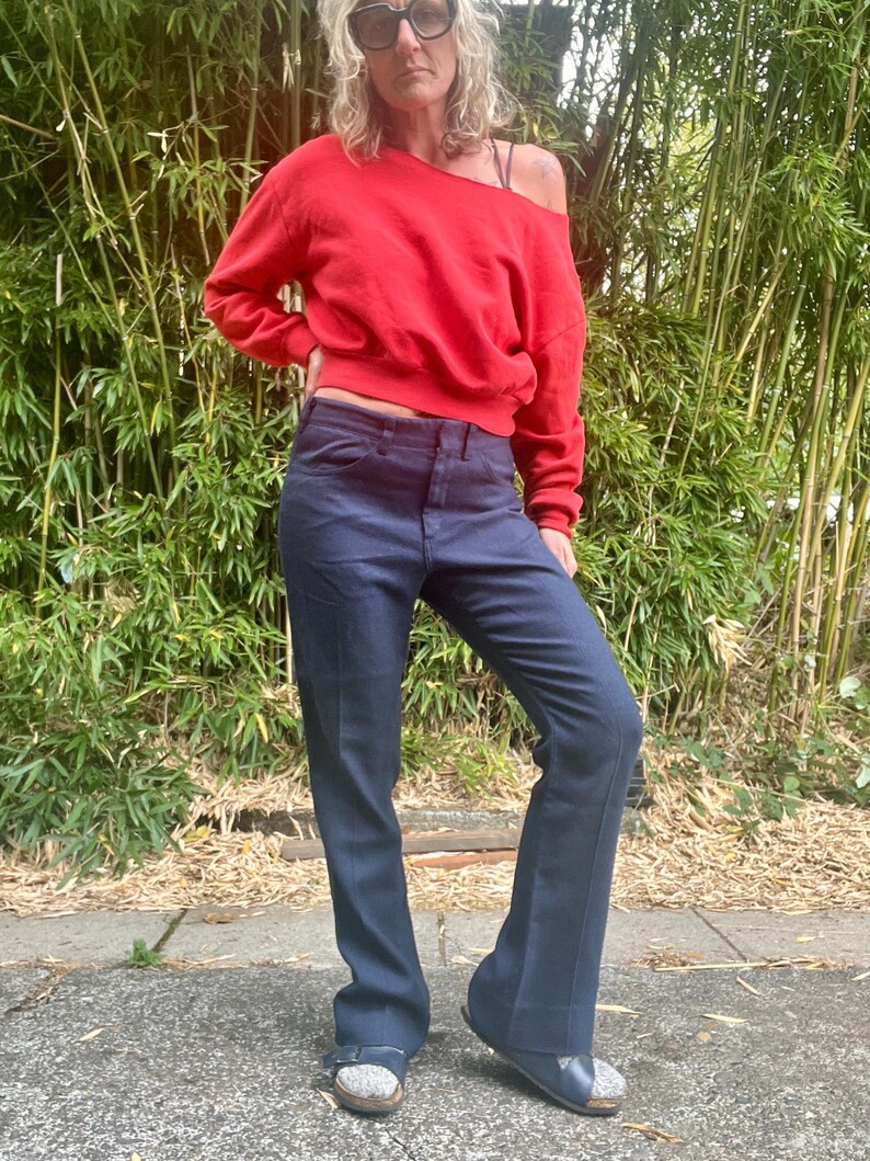 LEE fastback vintage 1970’s flared/bootcut trouser pants men’s or women’s size 31 waist image 6
