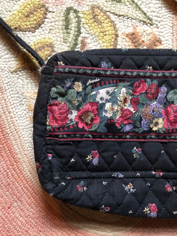 Adorable 1980’s vintage floral quilted cotton pur… - image 2