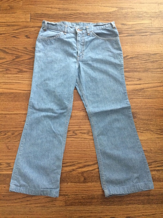 Levi’s 1970’s vintage light wash flared denim jean