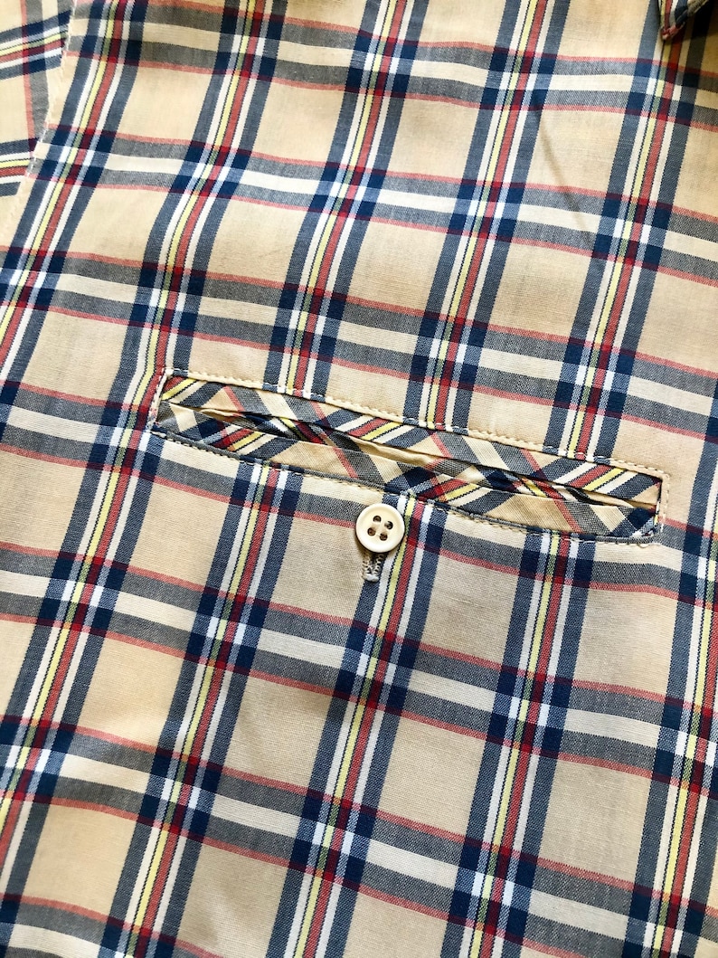 Vintage 1980\u2019s plaid button up women\u2019s size medium