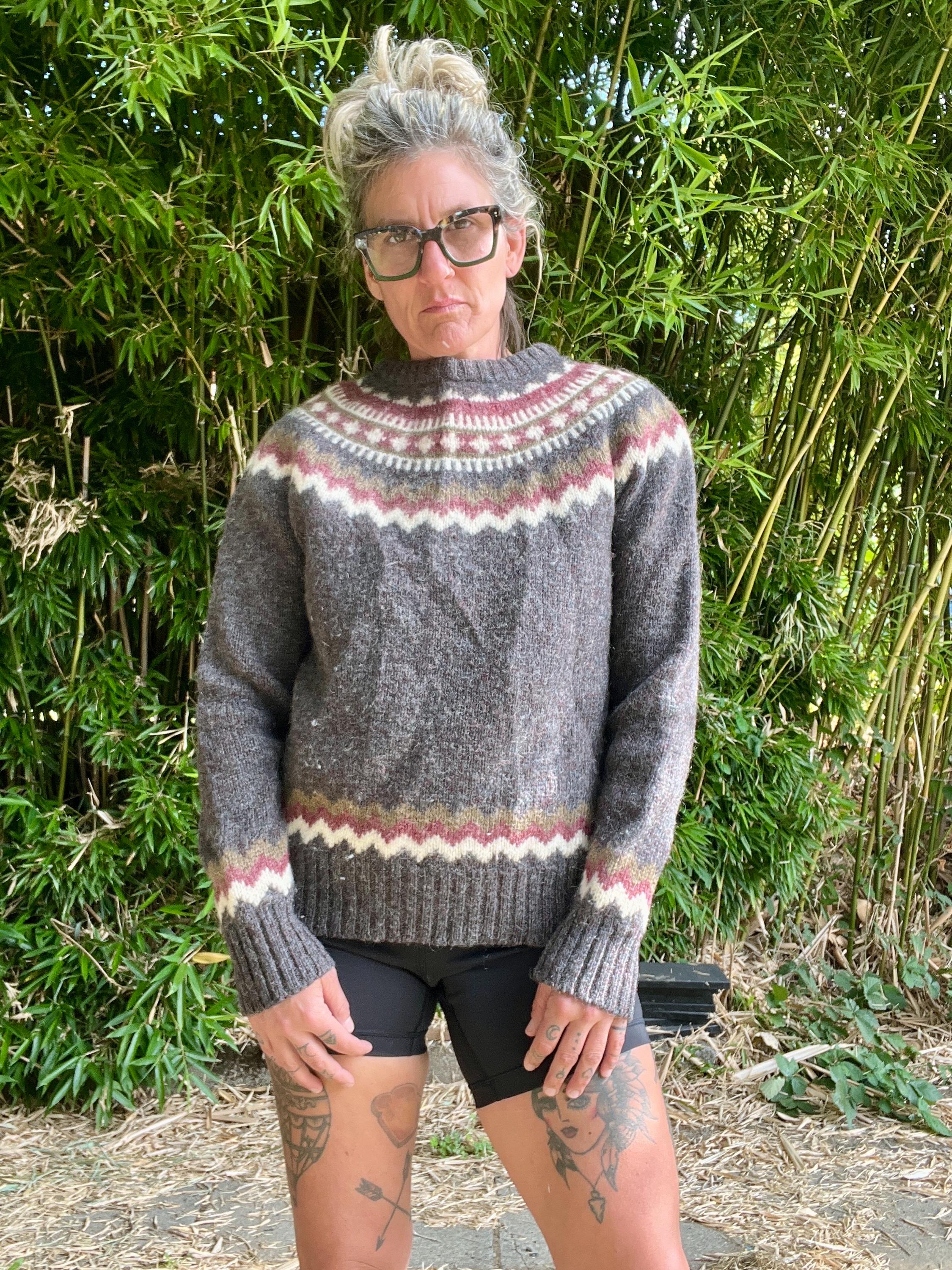 Woolrich 1990's Vintage Wool Abstract Print Pullover Sweater