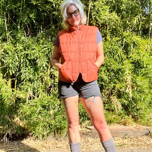 Sears Put on Shop 1980’s vintage pumpkin spice colored puffer vest women’s or men’s size small/medium