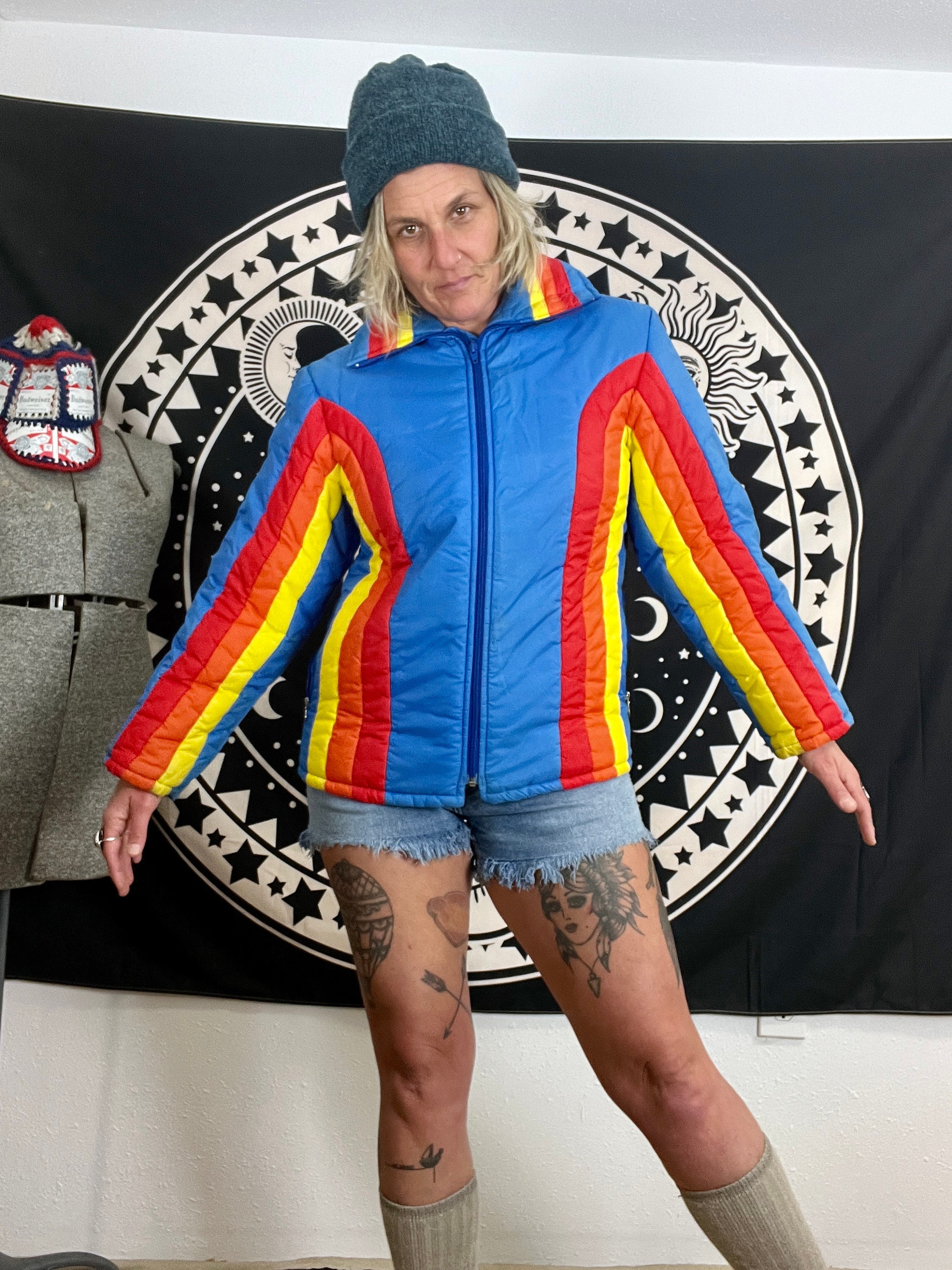 1970's Retro Boho Montgomery Ward Vintage Rainbow Winter 1970's Retro Boho Montgomery Ward Vintage Rainbow Winter