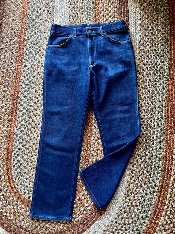 Vintage 1980’s LEE dark denim lightly stretchy je… - image 7