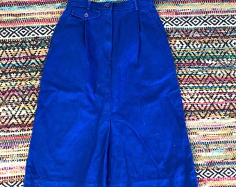 Villager 1980’s vintage blue cotton pencil skirt women’s size 25 in waist (xsmall)