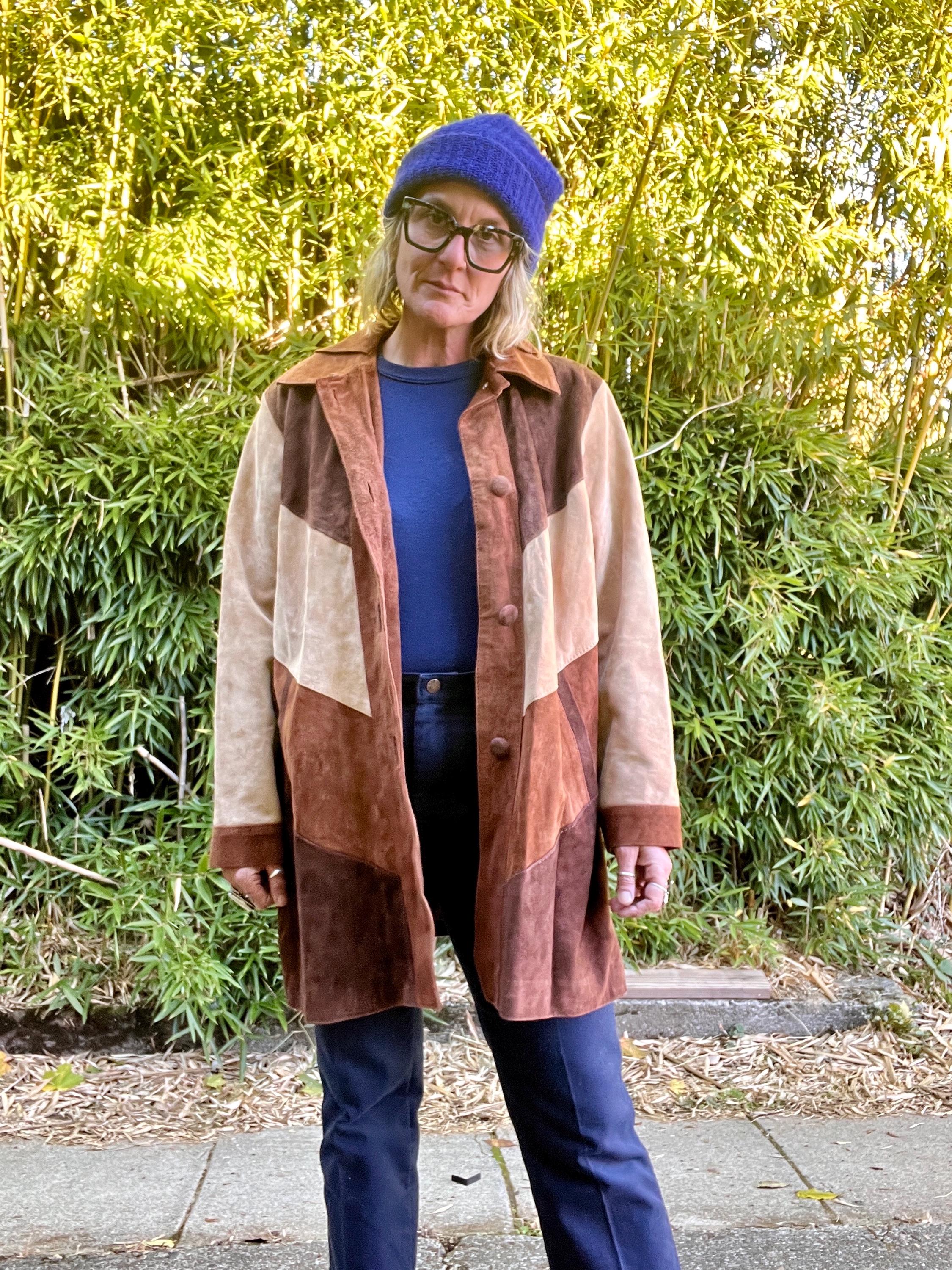 Montevideo Leather Factory Vintage 1980's Brown Suede Jacket Mens