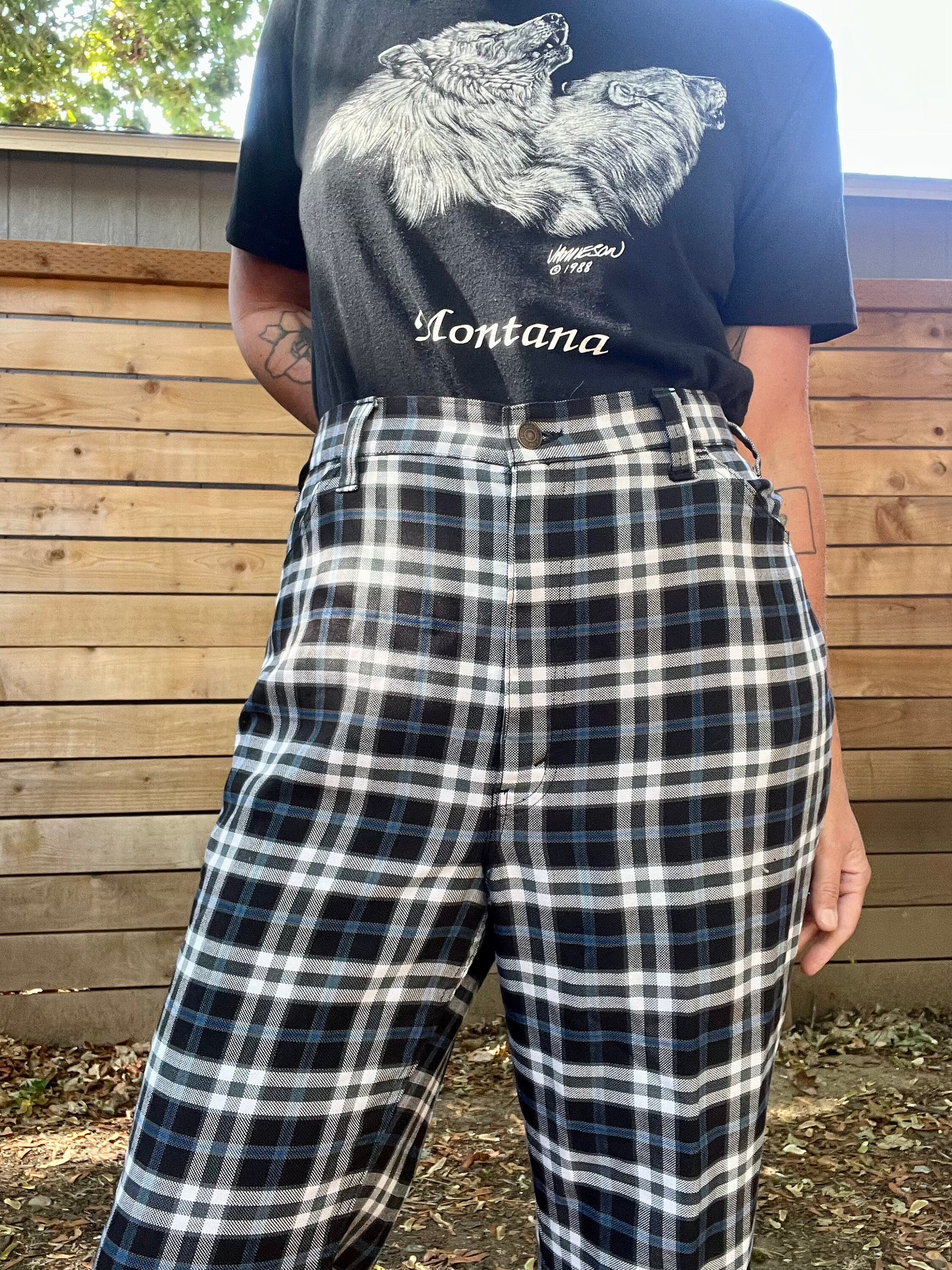 Levi Big E Black Label 1960's/70's Plaid Golf Gentleman Levi Big E Black Label 1960's/70's Plaid Golf Gentleman
