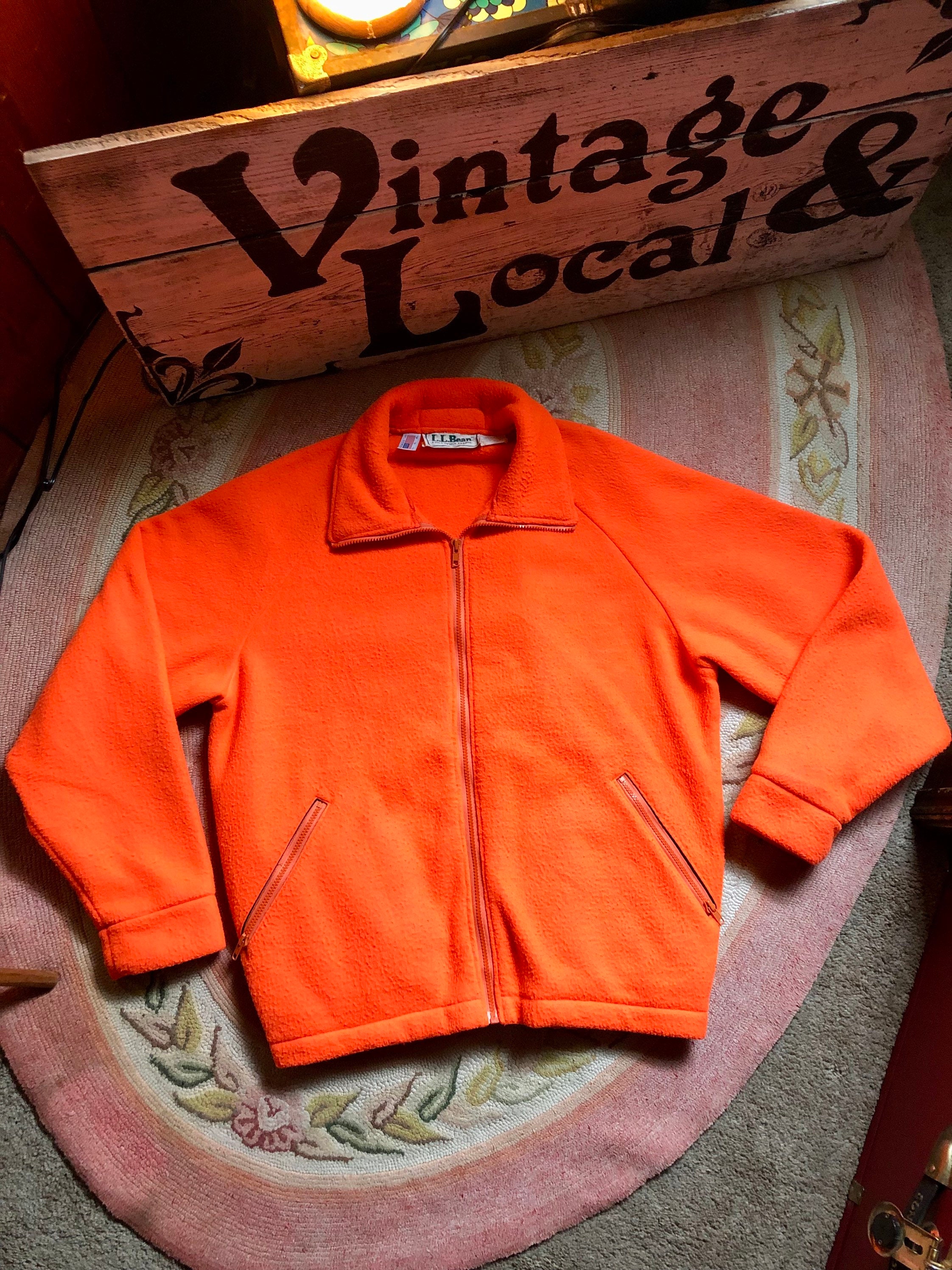 orange fleece zip up