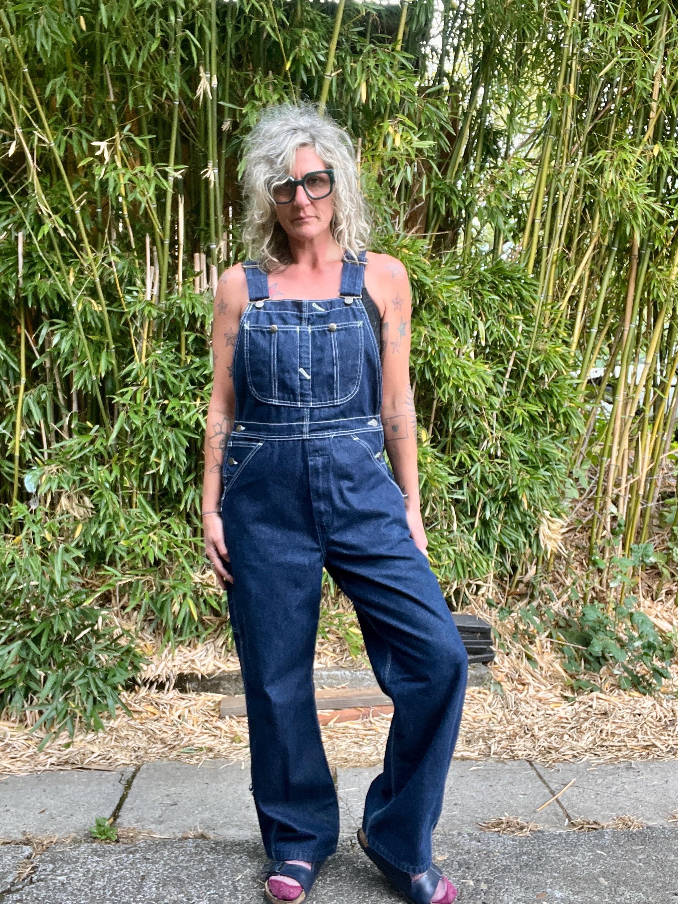 1980's SEARS デニム オーバーオール ヴィンテージ Sears Roebucks 1980's Vintage Dark Denim Overalls Men's or Women's