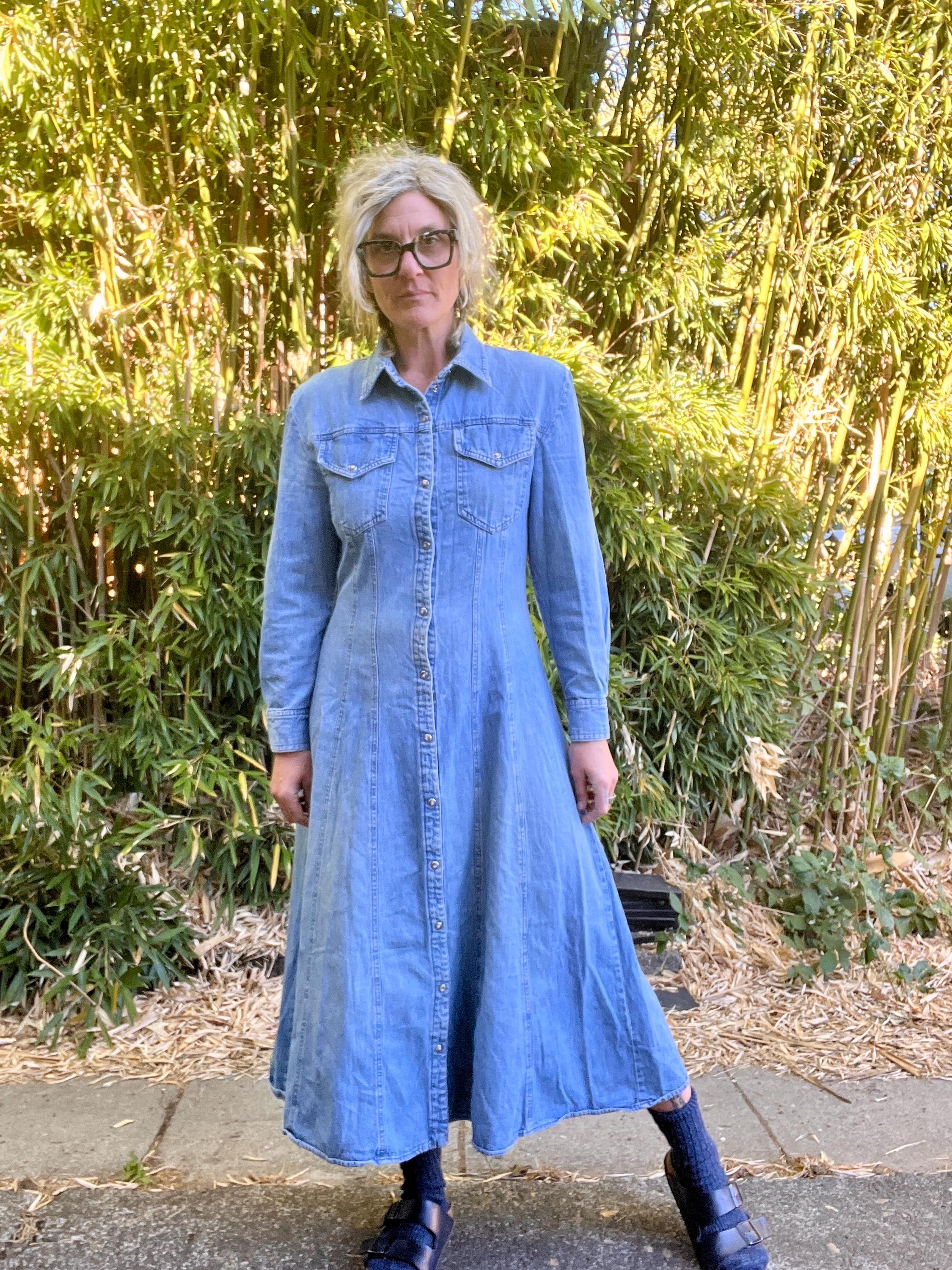 Denim Snap Dress - Etsy Denim Snap Dress - Etsy
