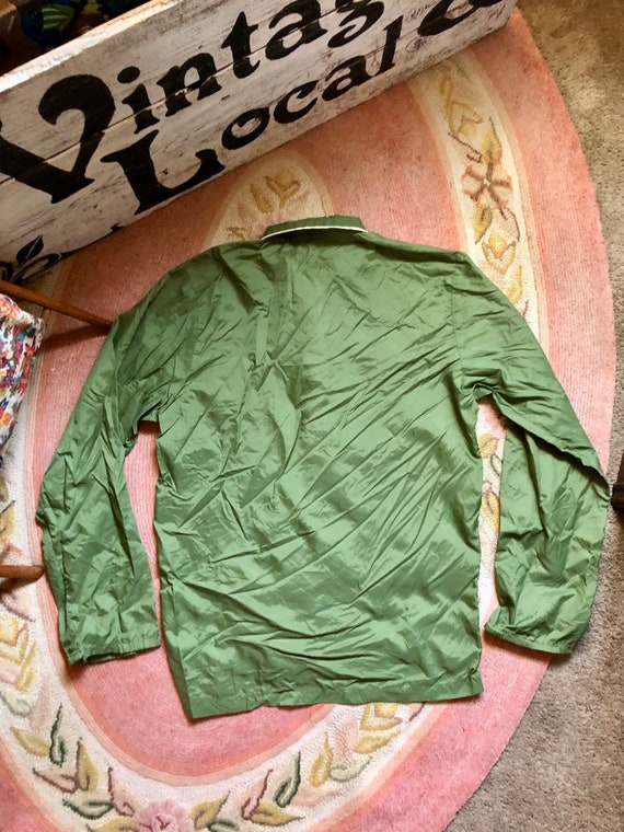 1960’s vintage green windbreaker jacket with gene… - image 4