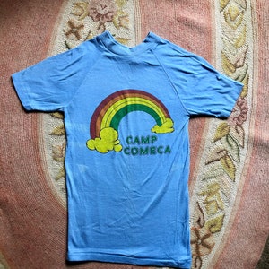 Vintage 1970’s/80’s rainbow Camp Comeca T-shirt women’s size xsmall