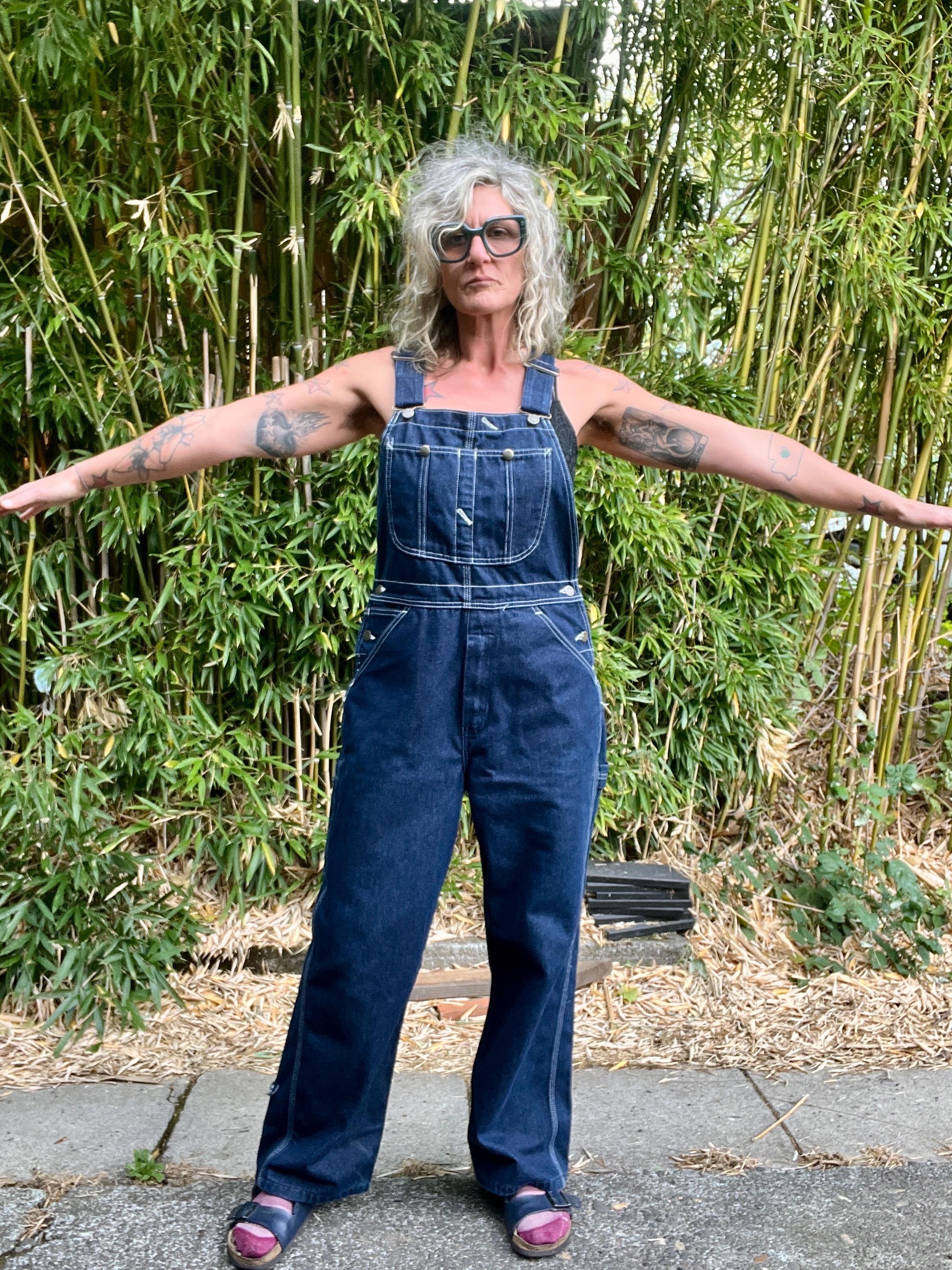 1980's SEARS デニム オーバーオール ヴィンテージ Sears Roebucks 1980's Vintage Dark Denim Overalls Men's or Women's