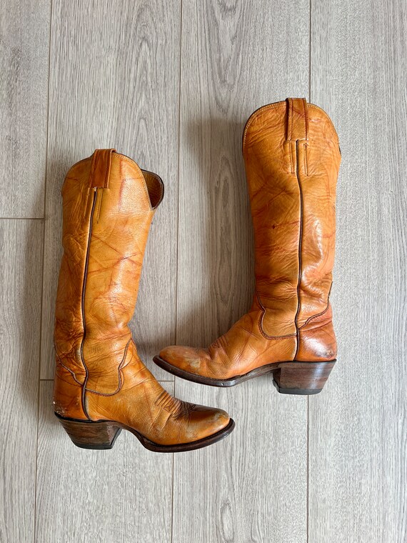 1970’s/80’s Sanders western boho leather cowboy boots… Gem