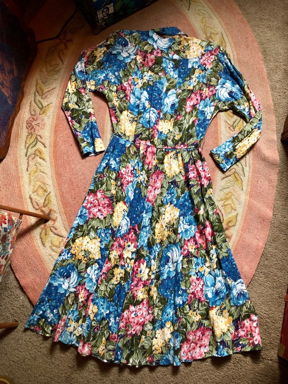 1980’s vintage Carol Anderson floral long sleeve … - image 7