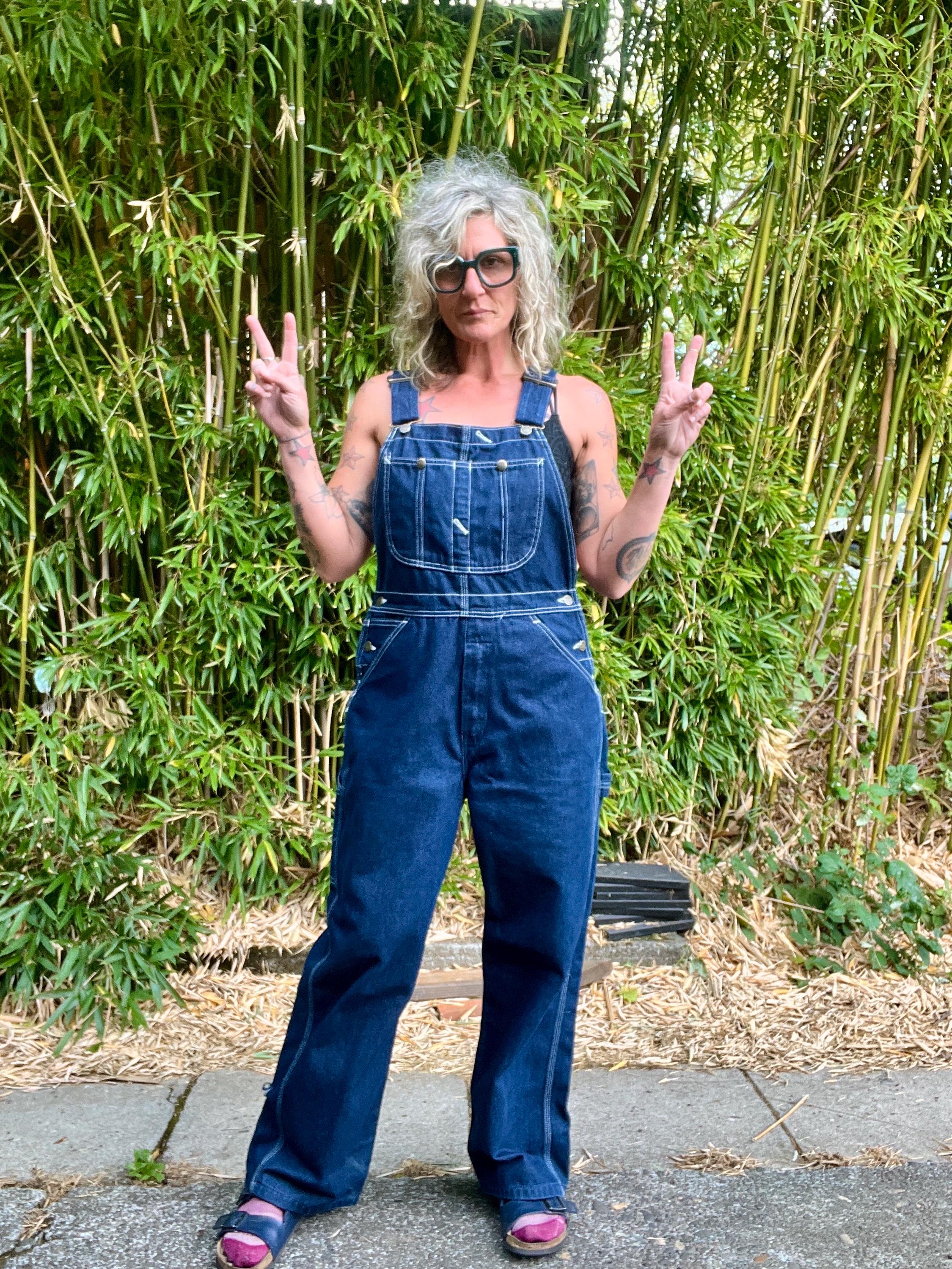 1980's SEARS デニム オーバーオール ヴィンテージ Sears Roebucks 1980's Vintage Dark Denim Overalls Men's or Women's