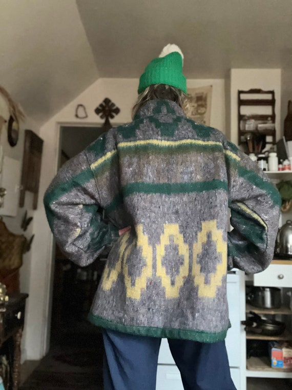 Vintage 90’s India Molina Mexico blanket jacket g… - image 7