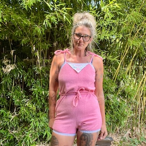 Gillies vintage badstof romper jaren 70/80, damesmaat small/medium