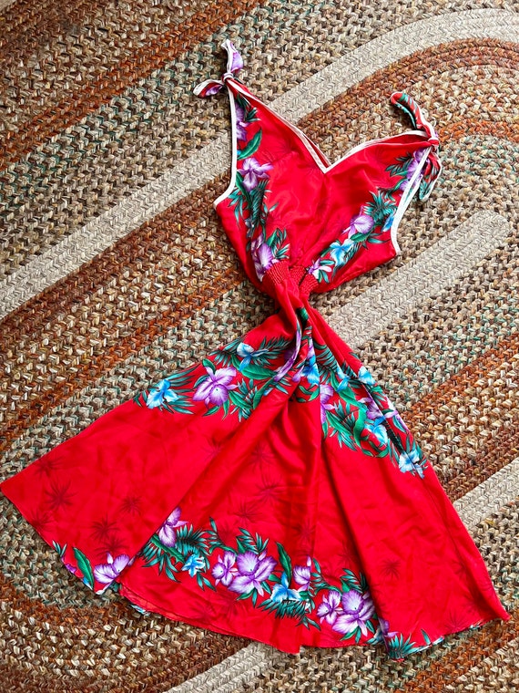 1980’s vintage Helena’s Hawaiian floral sundress … - image 5