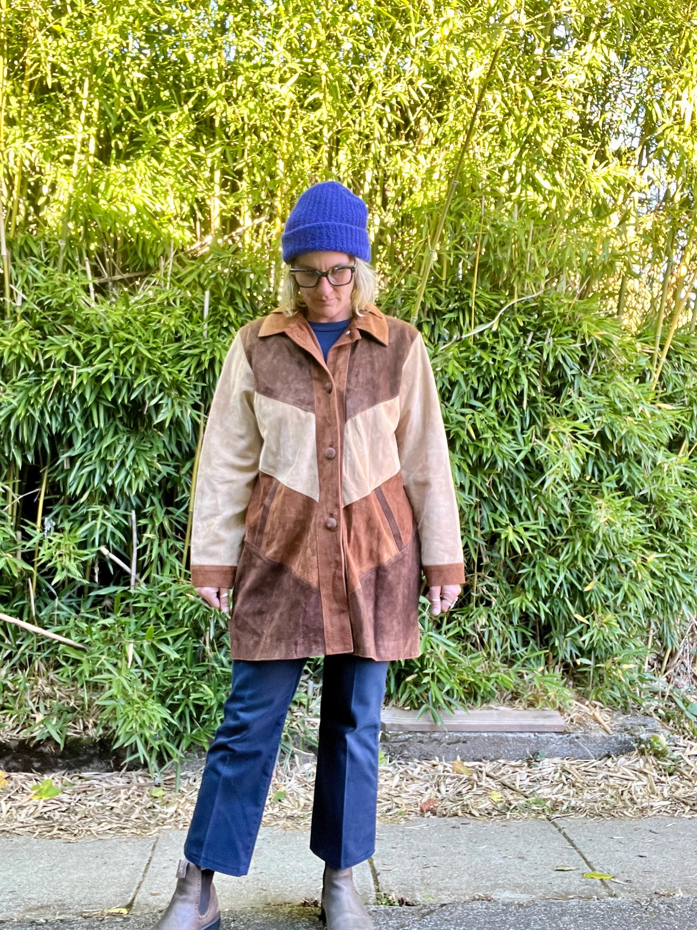 Montevideo Leather Factory Vintage 1980's Brown Suede Jacket Mens