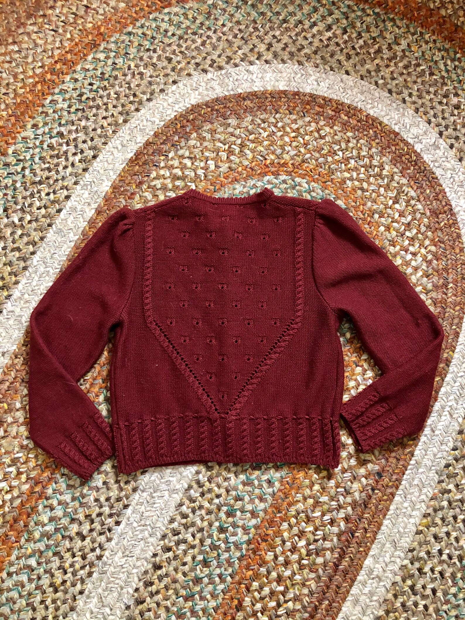 women's cranberry colored sweater