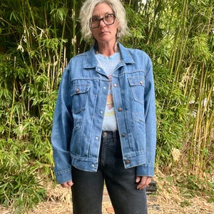 JCPENNEY 1970's Vintage Retro Denim Trucker Jean Jacket Mens or