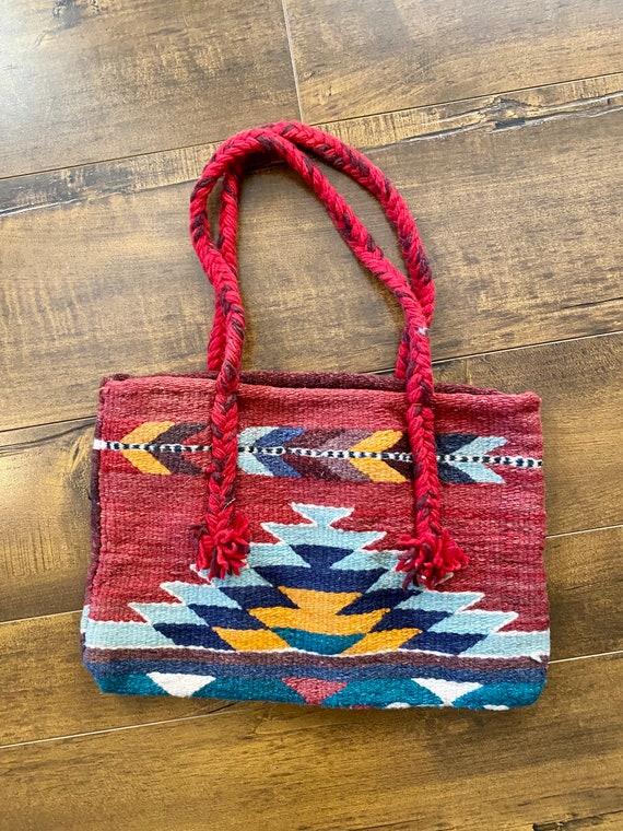 Rad handmade 1980’s southwestern print handbag