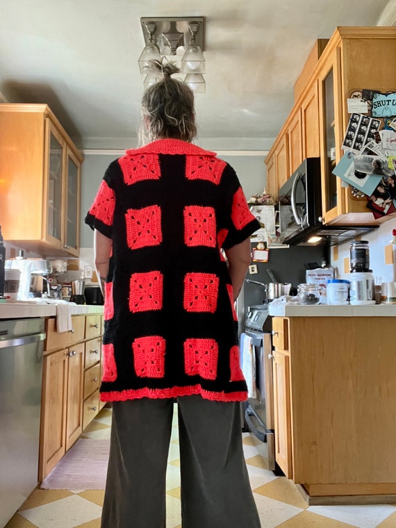 1970’s/80’s vintage upcycled patchwork granny squ… - image 8