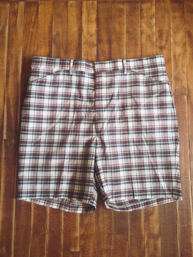 1960s vintage plaid Bermuda shorts mens or womens size medium/large image 7