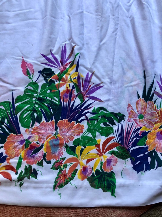 1970’s/80’s vintage boho/hippie tropical floral b… - image 6