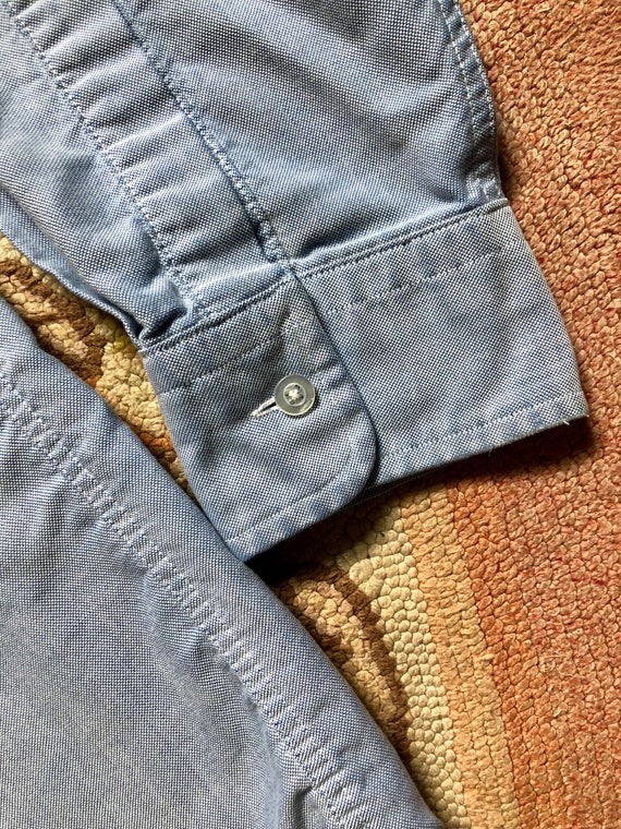 LL Bean vintage 1980’d chambray button up mens or… - image 4