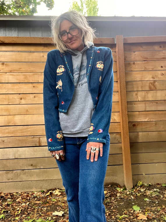 Denim bolero jacket discount