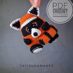 Red panda crochet pattern, red panda amigurumi