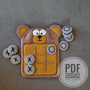 Wzór szydełkowy na kółko i krzyżyk, amigurumi Kółko i krzyżyk, Wzór na grę planszową, Wzór szydełkowy na grę planszową