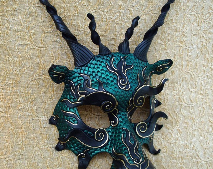 Fancy Eastern Dragon Mask... One Of A Kind Original Handmade Etsy