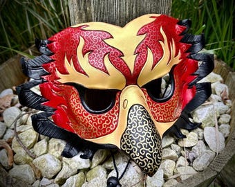 RESERVED for Jim ...One custom Phoenix leather mask