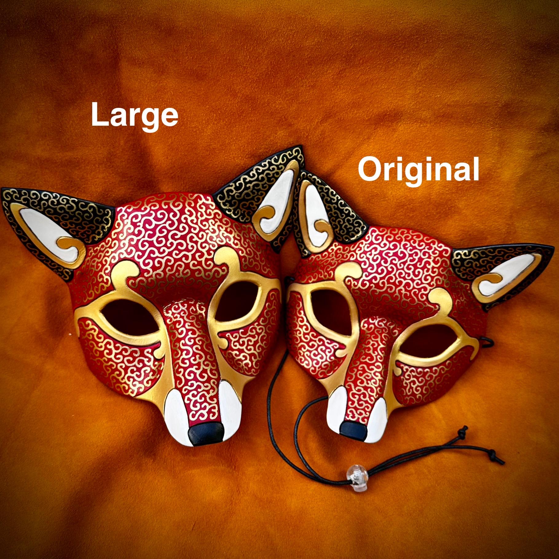 Leather Fox Mask: Venetian Style, Mardi Gras Costume (MADE TO