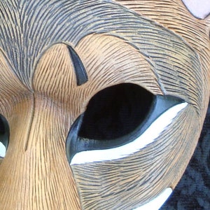 Leather Mask MADE TO ORDER Coyote Mask... masquerade leather mask animal costume mardi gras Halloween burning man cosplay tawny
