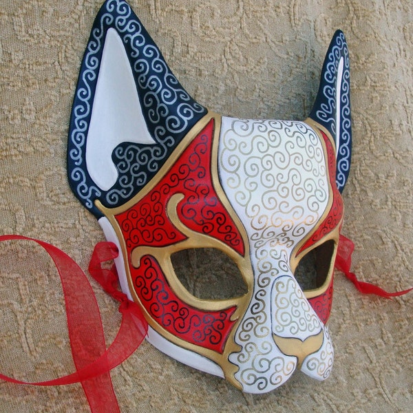 Venetian Cat Mask... handmade leather mask