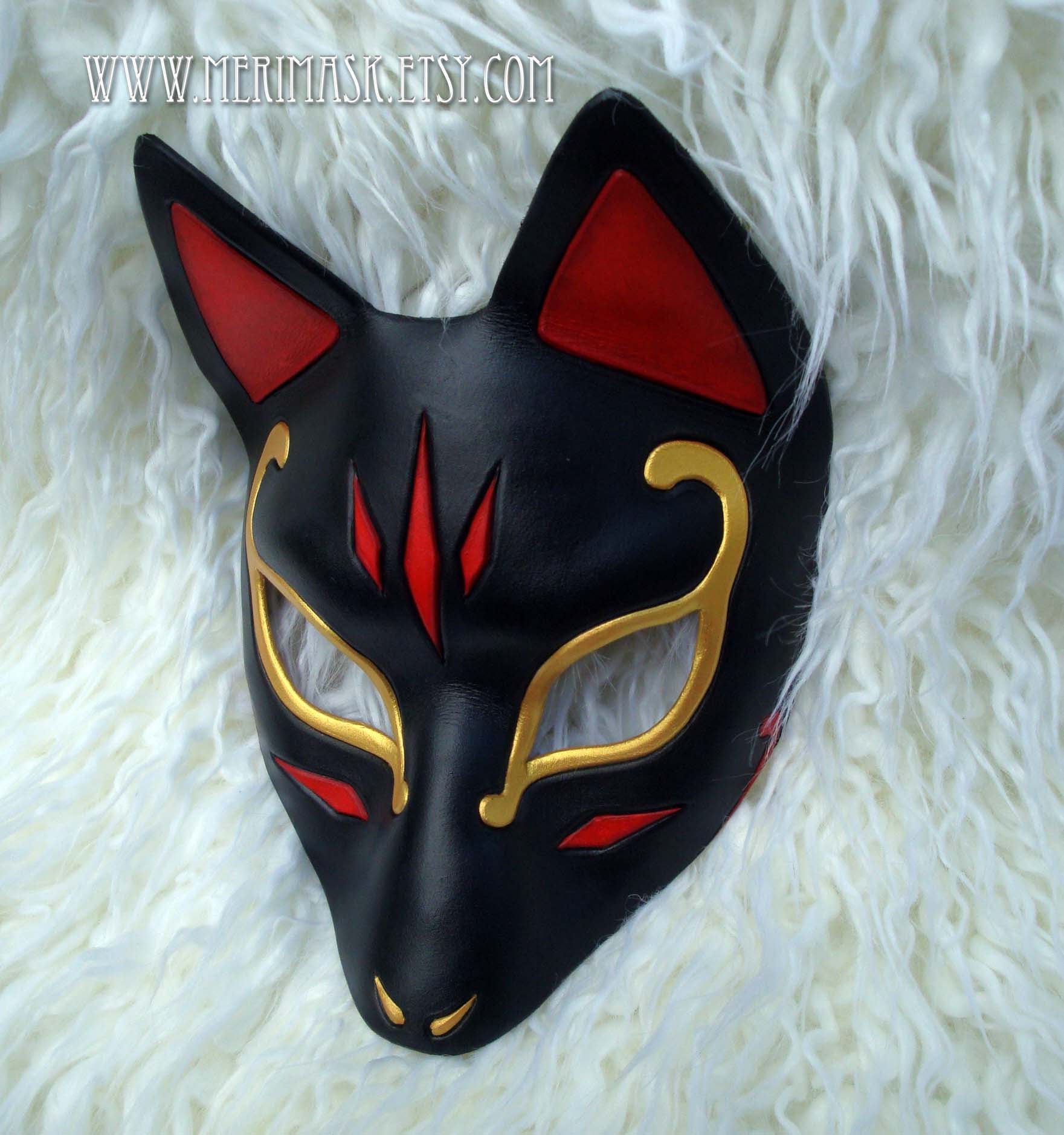 Leather Mask MADE TO ORDER Fox Mask Masquerade Fox Foxes Costume Mardi  Gras Halloween Burning Man Splicer 