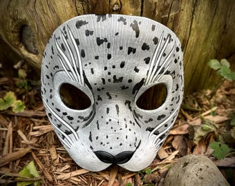 Hand Carved Leather Harbor Seal Mask: Masquerade Costume (MADE TO ORDER)