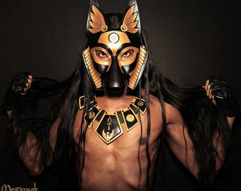 VICASKY Masque Anubis Égyptien Élégant Pour Halloween Et Masquerade Accessoire De Cosplay Unique Masque De Fête Réutilisable Design Raffiné Pour Événements Et Célébrations VICASKY Masque Anubis Égyptien Élégant Pour Halloween Et Masquerade Accessoire De Cosplay Unique Masque De Fête Réutilisable Design Raffiné Pour Événements Et Célébrations
