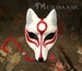 Leather Mask MADE TO ORDER Okami Kitsune Mask... masquerade Japanese fox mask costume mardi gras halloween burning man splicer